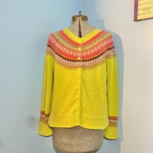 Zara International patterned sweater/cardigan🛍️🥭